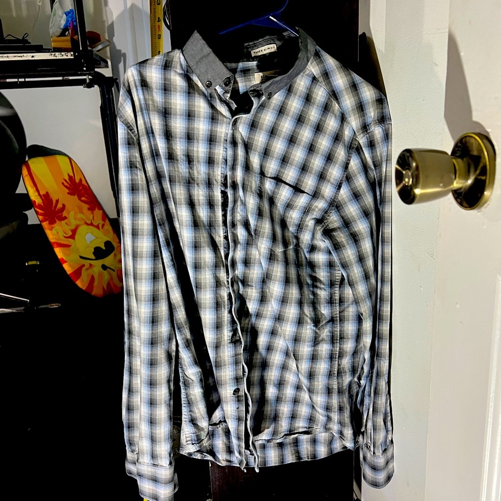 casual plaid button up shirt